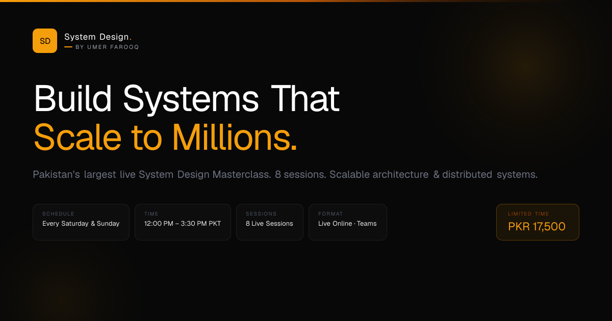 System Design Masterclass — Build Systems That Scale to Millions | Umer ...