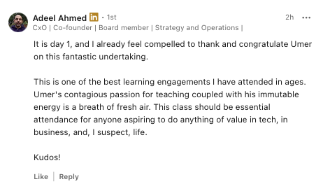 Student testimonial