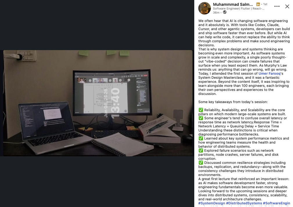 Student testimonial