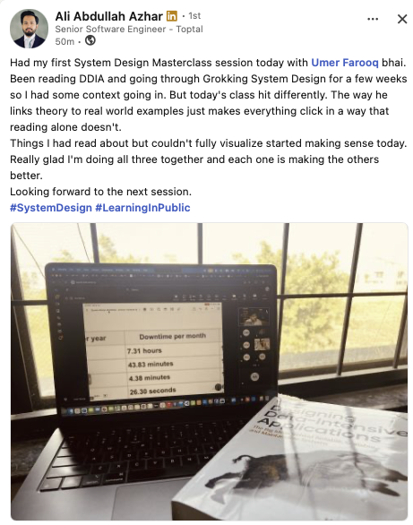 Student testimonial