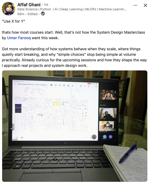 Student testimonial