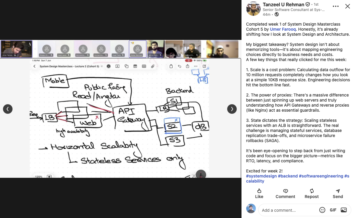 Student testimonial